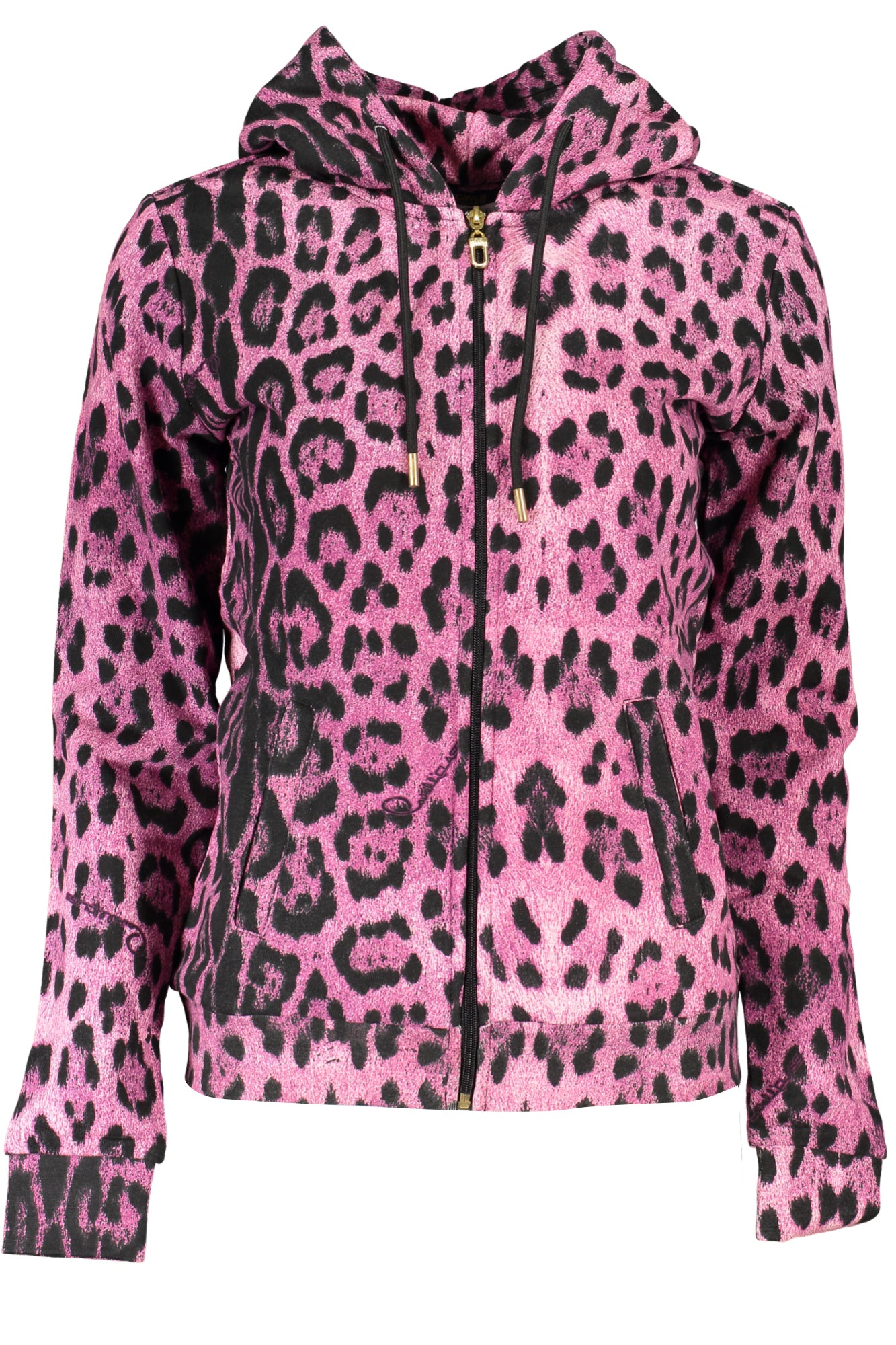 CAVALLI CLASS FELPA CON ZIP DONNA ROSA