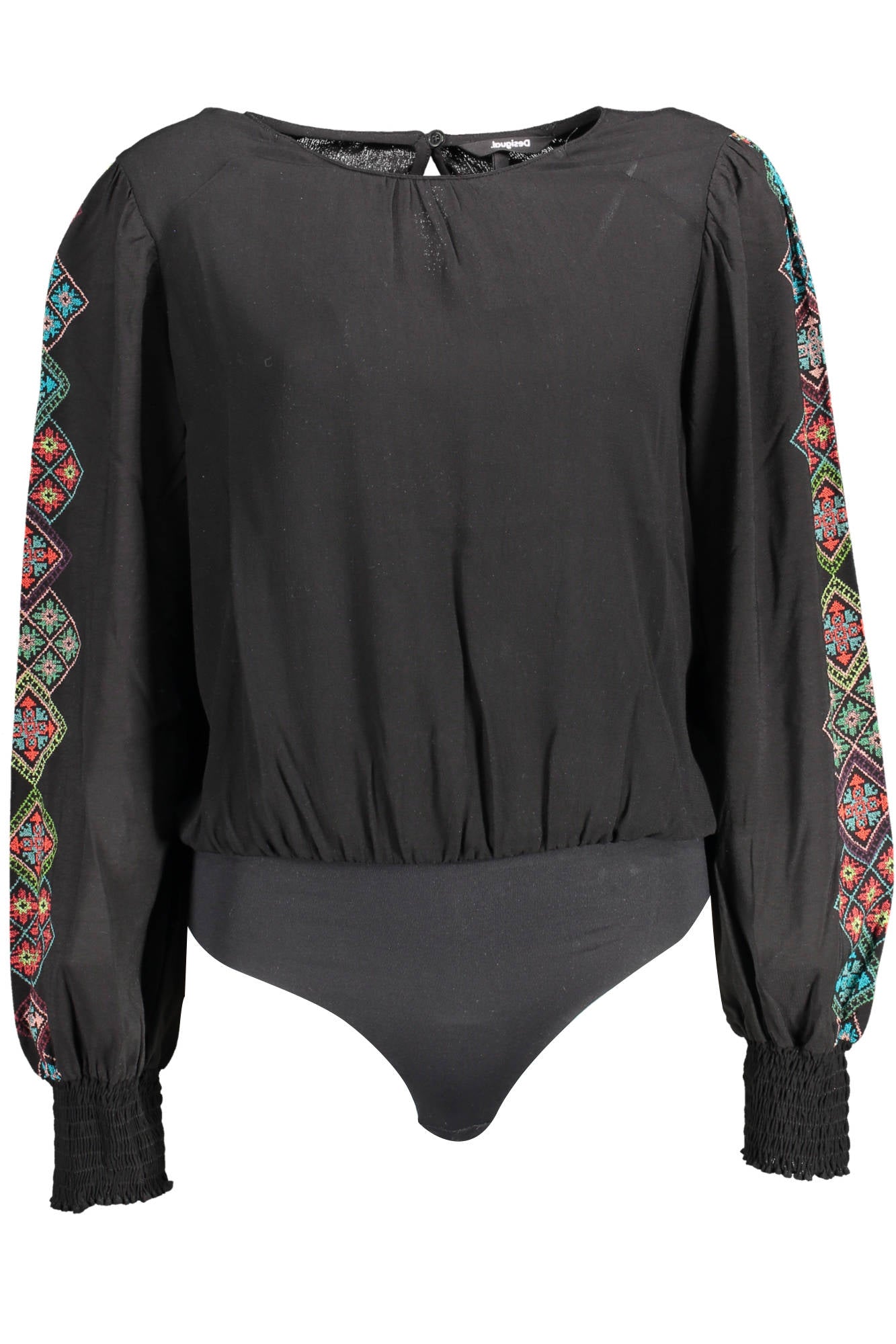 DESIGUAL BODY MANICHE LUNGHE DONNA NERO