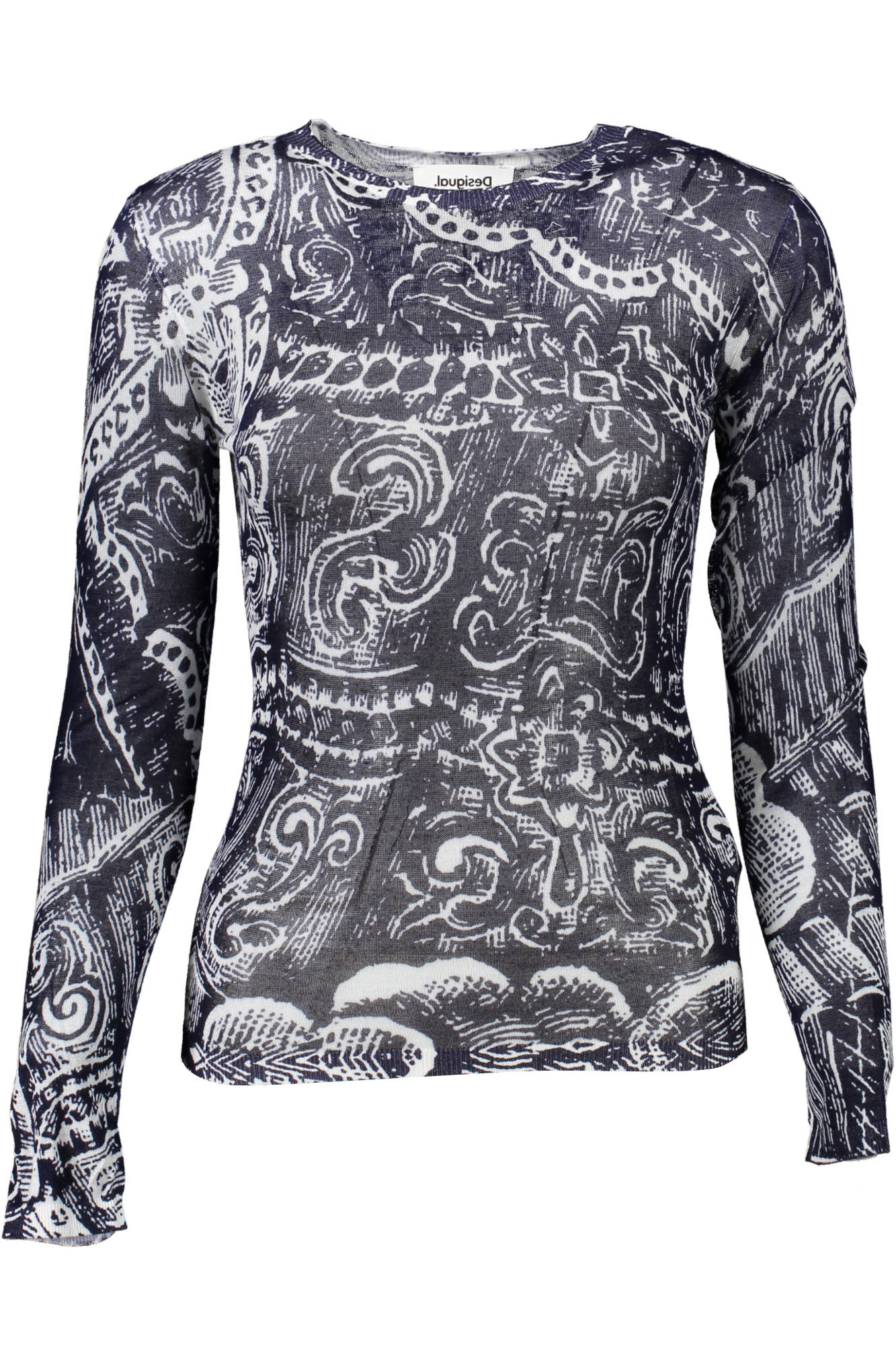 DESIGUAL MAGLIA DONNA BLU