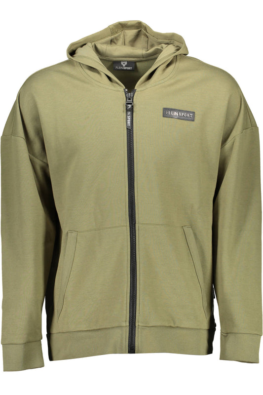 PLEIN SPORT FELPA CON ZIP UOMO VERDE
