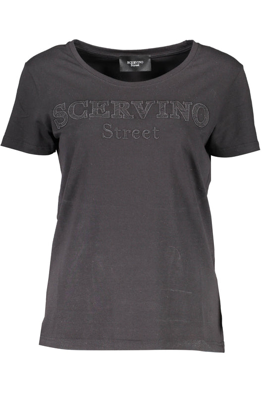 SCERVINO STREET T-SHIRT MANICHE CORTE DONNA NERO