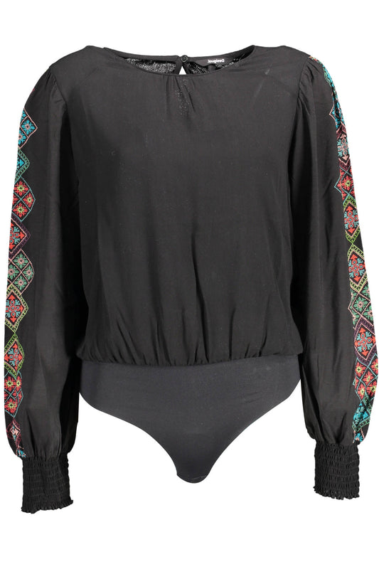 DESIGUAL BODY MANICHE LUNGHE DONNA NERO