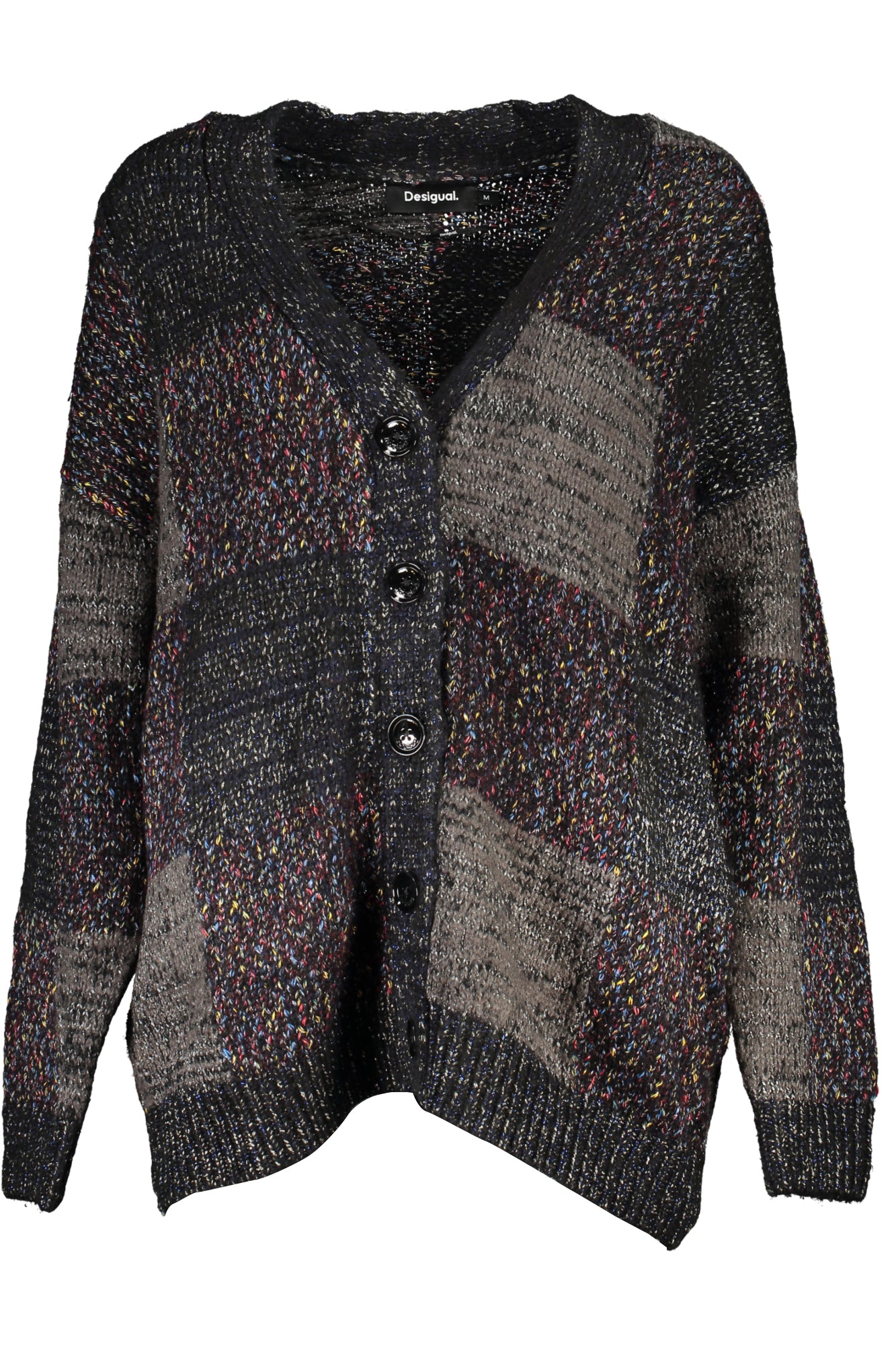 DESIGUAL CARDIGAN DONNA NERO