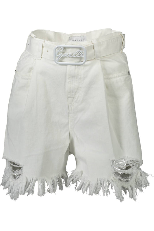 GAELLE PARIS PANTALONE SHORT DONNA BIANCO