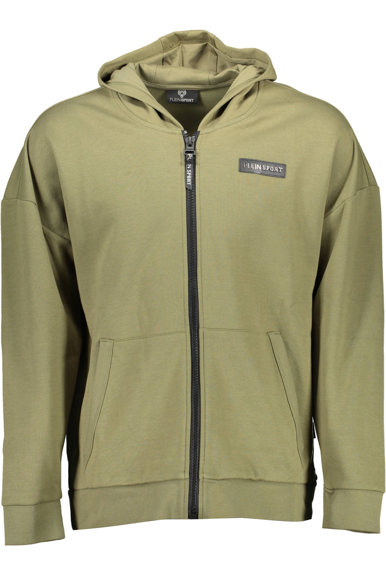 PLEIN SPORT FELPA CON ZIP UOMO VERDE